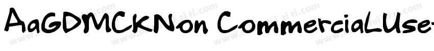 AaGDMCKNon CommerciaLUse字体转换